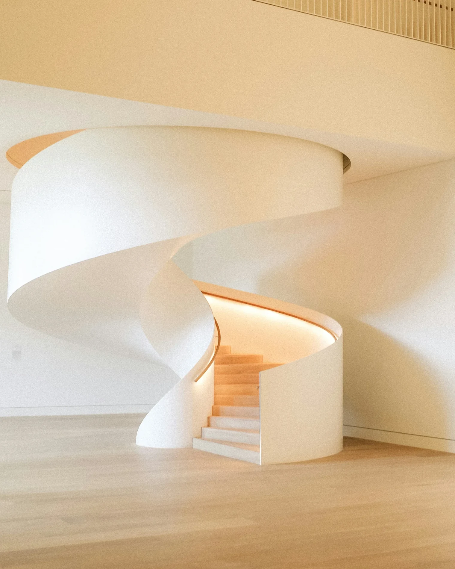 Sculptural staircase — architectural reference for workplace planning